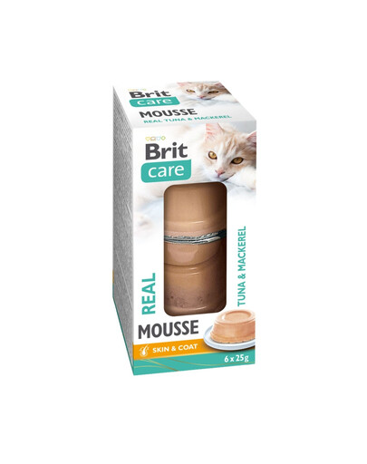 BRIT Care Cat Mousse Real Tuna and Mackerel 6x25 g mousse di tonno e sgombro per gatti