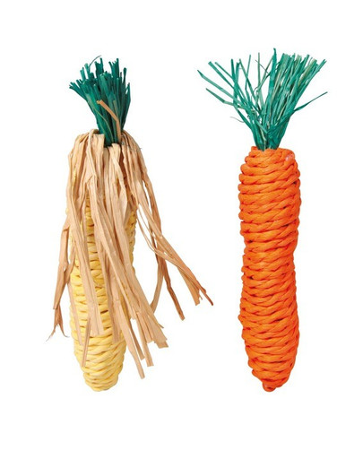 TRIXIE Gioco in sisal con carote e mais per roditori