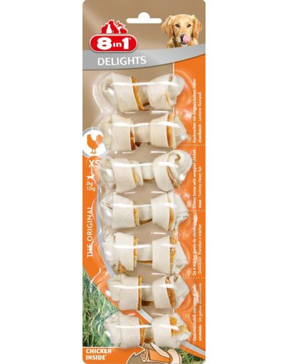 8IN1 Snack delights bones XS 7 pz.