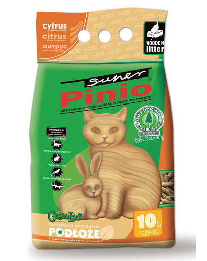 BENEK Super Pinio Lemon 10 l pellet naturale per gatti
