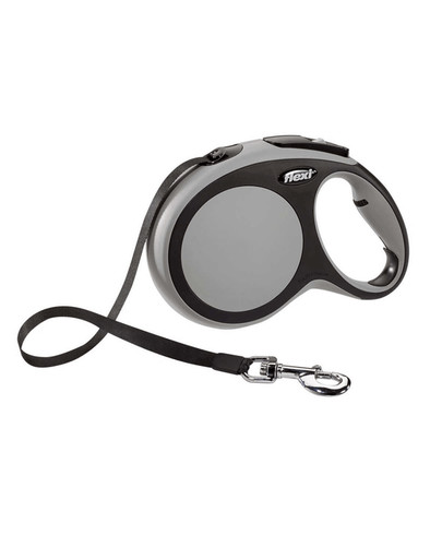 FLEXI Guinzaglio automatico New Comfort S Corda 5 m Grigio