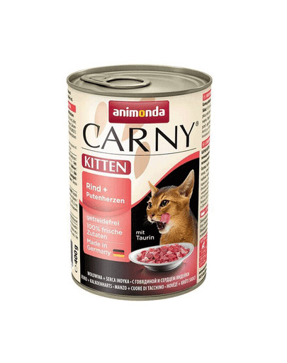 ANIMONDA Carny Kitten 400 g - manzo e cuore di tacchino