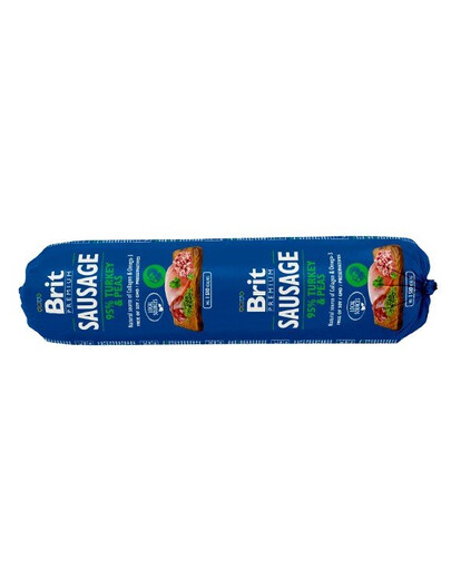 BRIT Sausage Chicken Turkey & Pea 800 g alimento completo con tacchino e piselli per cani