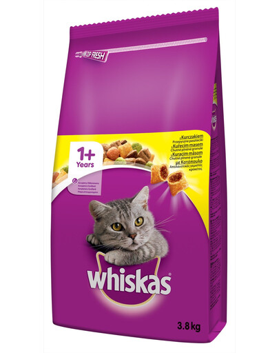 WHISKAS Adult con pollo 3,8 kg cibo secco per gatti