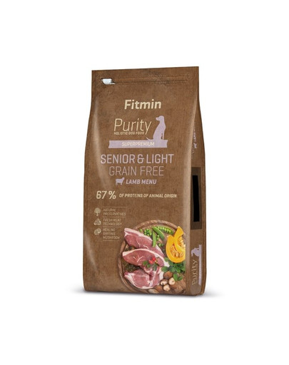 FITMIN Dog Purity rice senior & light venison & lamb 12 kg