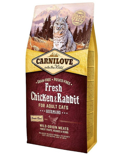 CARNILOVE Adult Gourmand fresh pollo e coniglio 6 kg