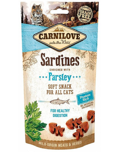 CARNILOVE Semi moist snacks snack con sardine e prezzemolo 50g