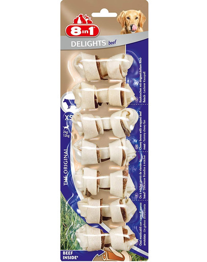 8IN1 beef delights bones xs 7 pezzi