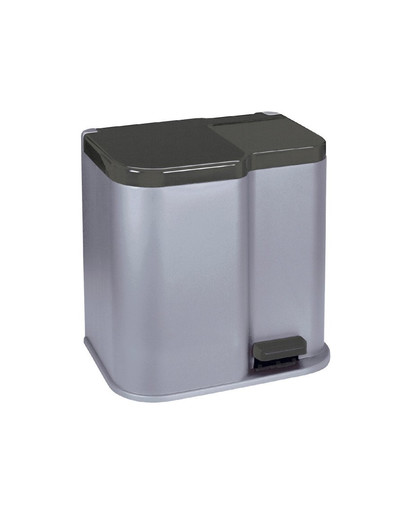 CURVER DUO PEDALBIN cestino per la raccolta differenziata argento/grigio scuro