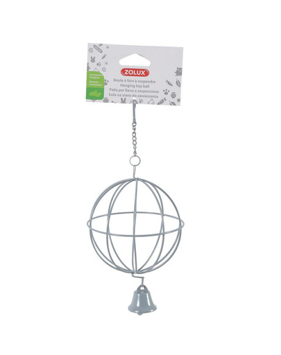 ZOLUX Palla in metallo da appendere per fieno diametro 10cm, grigio