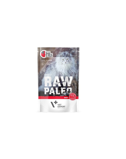 VETEXPERT RAW PALEO Adult beef 100 g cibo umido al manzo