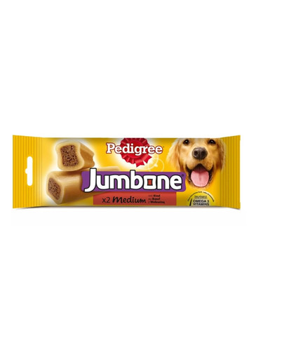 PEDIGREE Jumbone (razze medie) prelibatezza con manzo 12x180 g