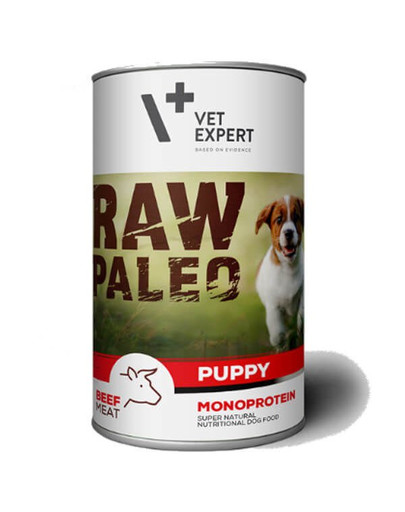 VETEXPERT RAW PALEO Puppy beef 400 g cibo umido per cuccioli manzo