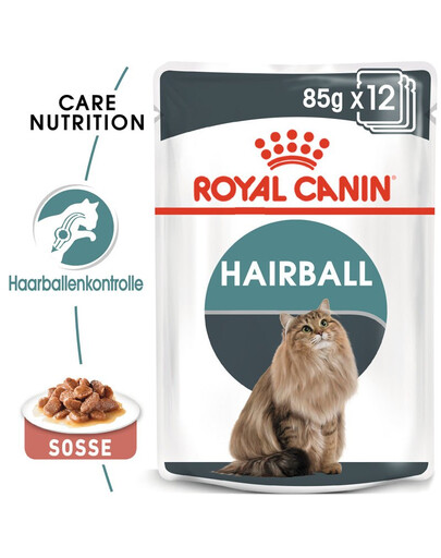 ROYAL CANIN Hairball Care Cibo umido in salsa per gatti adulti, per l'eliminazione boli di pelo 85g