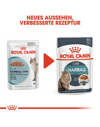 ROYAL CANIN Hairball Care Cibo umido in salsa per gatti adulti, per l'eliminazione boli di pelo 85g