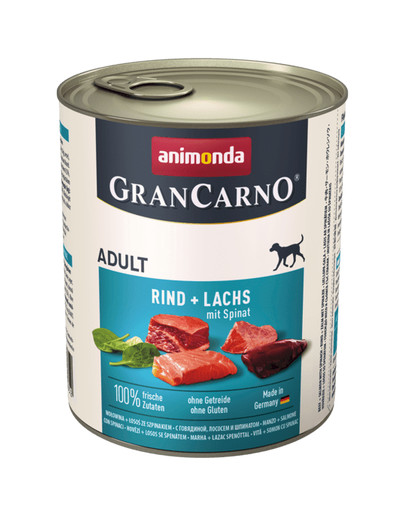 ANIMONDA GranCarno manzo e salmone con spinaci 800g