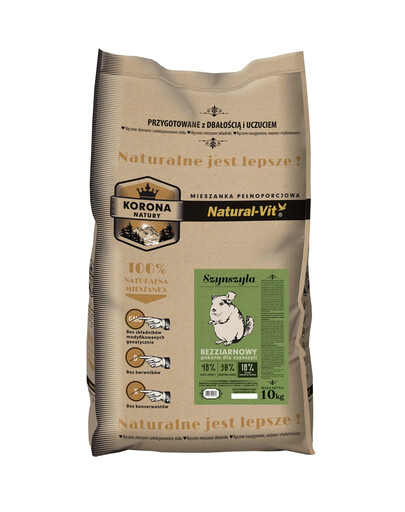 NATURAL-VIT Korona Natury Mangime completo per cincillà 10kg