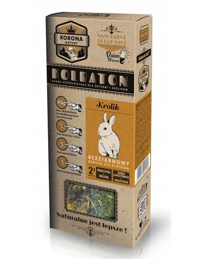 NATURAL-VIT Snack per conigli senza cereali trifoglio e lampone/piantaggine e calendula