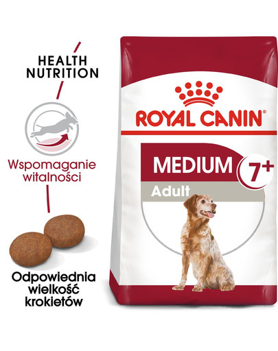 ROYAL CANIN Medium adult 7+ 10 kg cibo secco per cani maturi da 7 a 10 anni di età, razze di media taglia