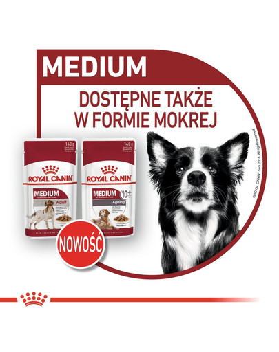 ROYAL CANIN Medium adult 7+ 10 kg cibo secco per cani maturi da 7 a 10 anni di età, razze di media taglia