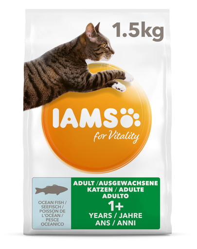 IAMS for Vitality per gatti adulti con pesce oceanico 1,5 kg