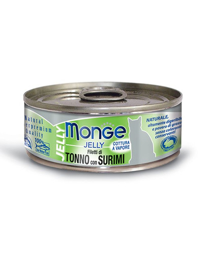 MONGE Jelly 80 g - filetti di tonno con surimi