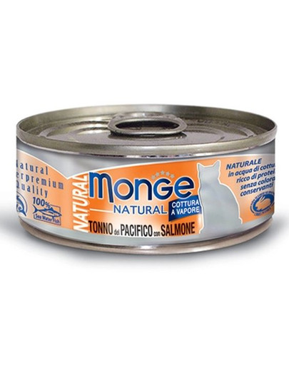 MONGE Natural Cat Tonno con pollo e salmone 80g