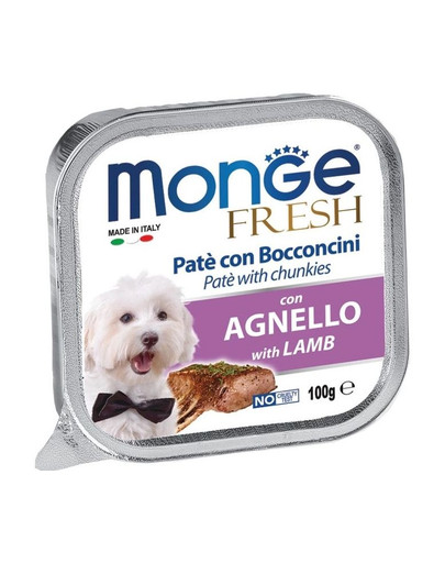 MONGE Fresh paté 100 g - agnello