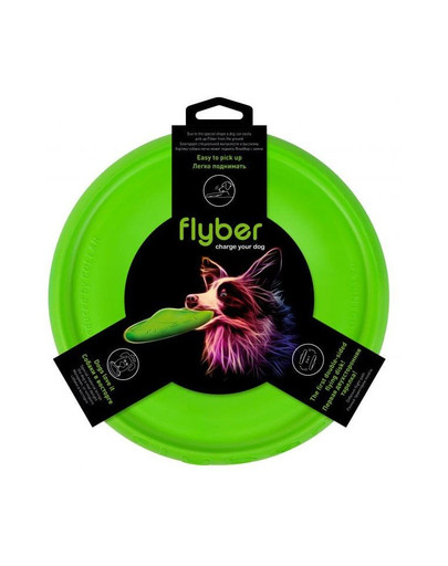 PULLER Flyber Flying disk disco per cani verde 22 cm
