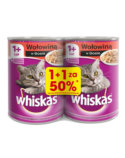 WHISKAS Adult Manzo in salsa 24x400g