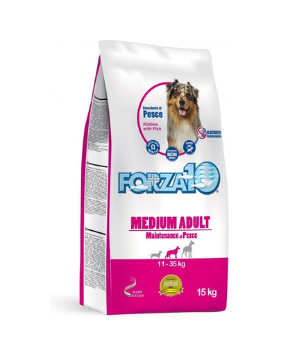 FORZA10 Medium Maintenance con pesce cibo secco per cani adulti di taglia media 15 kg