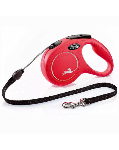 FLEXI Guinzaglio automatico New Classic M Corda 5 m Rosso