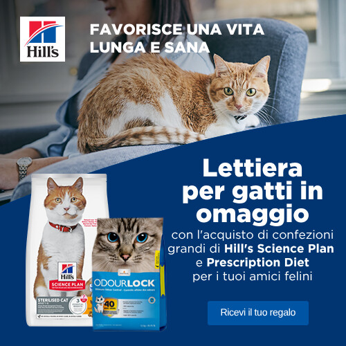 Promozione HILL'S - acquista un sacco grande di crocchette per gatti e ricevi una lettiera GRATIS