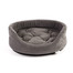 FERA Letto per cani ovale con cuscino 61x51x16 cm grigio