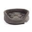 FERA Letto per cani ovale con cuscino 47x38x15 cm grigio