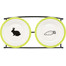 TRIXIE Set di ciotole, bianco/verde, ceramica/metallo, 2 × 0.3 l/o 13 cm