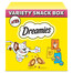 DREAMIES Variety Snack Box Croccantini per gatti al gusto di pollo, formaggio e salmone 12x60 g