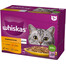 WHISKAS Adult in bustina 12x85g cibo umido in gelatina per gatti adulti pollo, anatra, pollame, tacchino