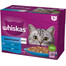 WHISKAS Adult in bustina 12x85g Selezione di Pesce cibo umido in gelatina per gatti adulti salmone, tonno, merluzzo, pesce bianco