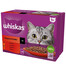 WHISKAS Adult Classic Meals 12x85g Alimento umido per gatti bocconcini con manzo, pollo, agnello e pollame in salsa