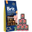 BRIT Premium By Nature Junior Medium M 15kg + cibo umido con carne di vitello 6 x 400g