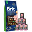 BRIT Premium By Nature Adult Extra Large XL 15kg + cibo umido con tacchino 6 x 400g