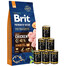 BRIT Premium By Nature Senior Small Medium S+M 15kg + cibo umido con pollame 6 x 1240g