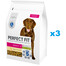 PERFECT FIT Adult 1+ Alimento secco completo ricco di pollo per cani adulti di razza grande 3 x 2,6 kg