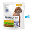 PERFECT FIT Sensitive 1+ Alimento secco completo ricco di tacchino per cani adulti di piccola taglia 6x825 g