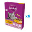 WHISKAS Adult 6x300g alimento secco completo con delizioso pollo per gatti adulti
