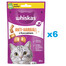 WHISKAS Anti Hairball 6x50g snack contro boli di pelo per gatti adulti