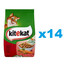 KITEKAT crocchette per gatti con manzo e verdure 14x300g