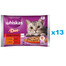 WHISKAS Adult in bustina 52x85g Alimento umido per gatti bocconcini in gelatina con manzo e pollame, agnello e anatra