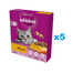 WHISKAS Adult 5x800g Alimento secco completo con delizioso pollo per gatti adulti